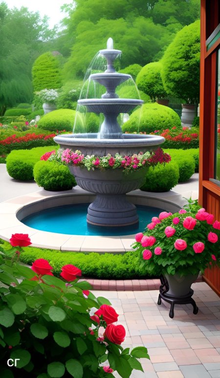 Garden fountain