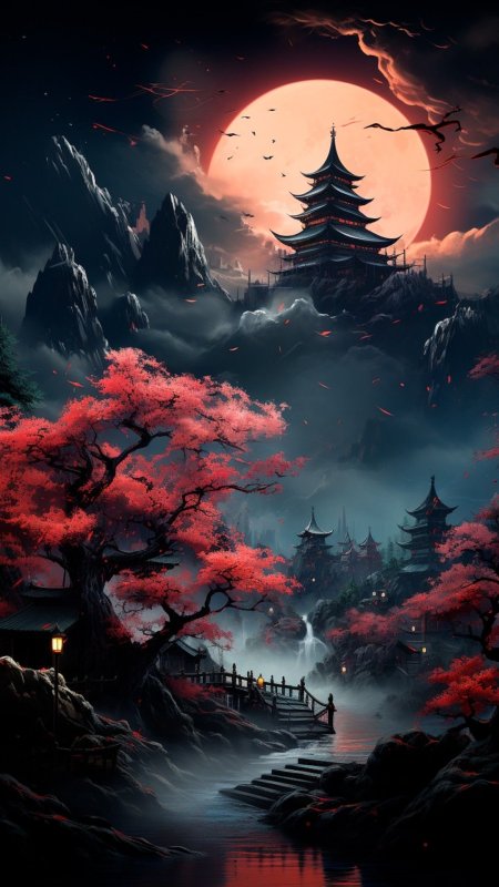 Japanese landscape painting erika kaisersot