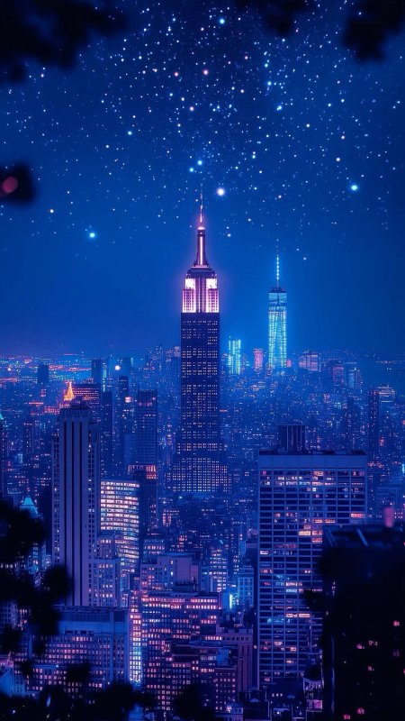 Фон ночного города скачать фон 1080 x 1920