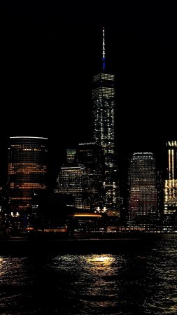 New york at night скачать фон 2160 x 3840
