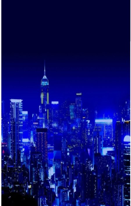New york city midtown skyline with skyscrapers and urban cityscape at night скачать фон 1200 x 1892