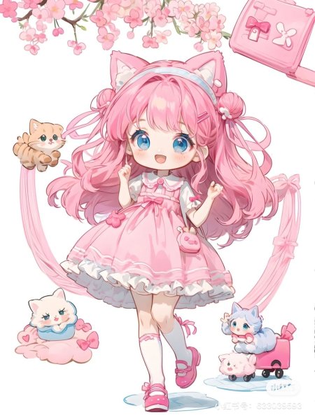 Chibi anime kawaii girl