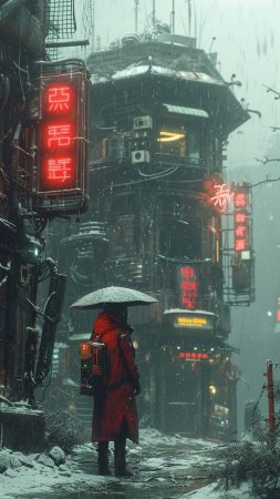 Cyberpunk city art скачать фон 1080 x 1920