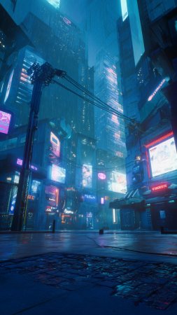 Artstation - cyberpunk city wallpapers скачать фон 1080 x 1920