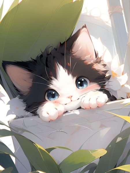 Милые котики рисунки аниме