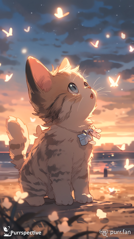 Cute anime cat