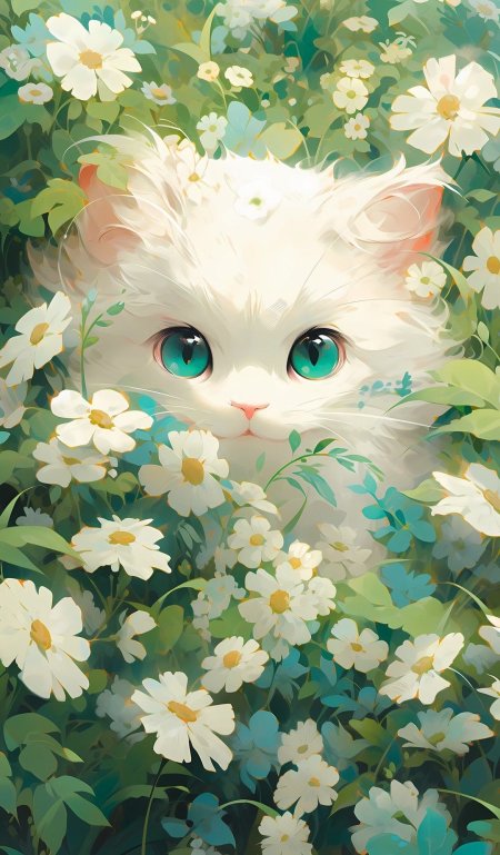Милые котики арт
