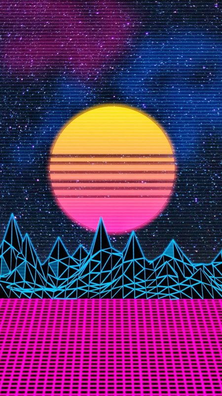 Synthwave sunrise