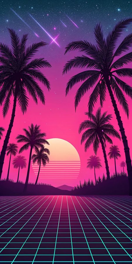 Synthwave sunset