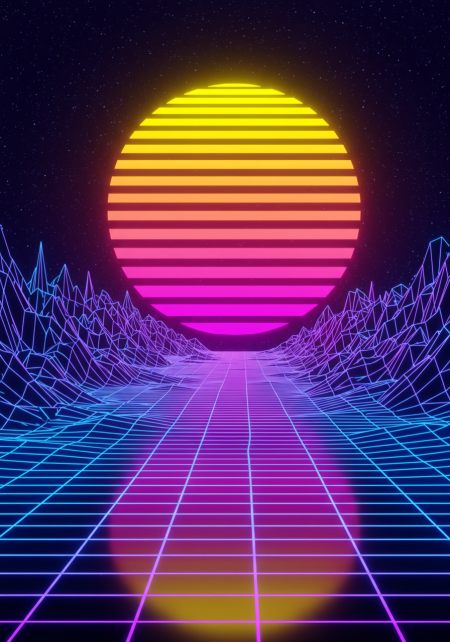 Synthwave retrowave vaporwave
