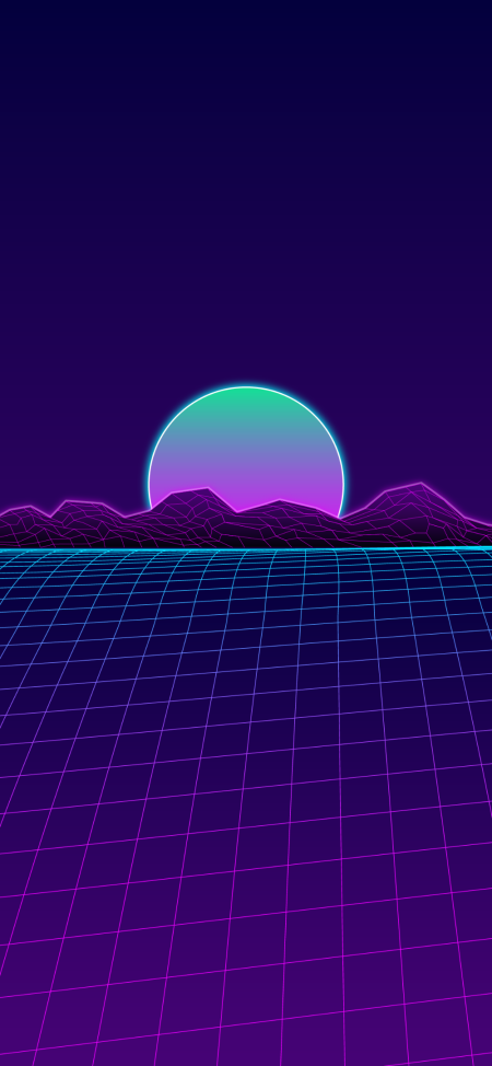 Synthwave retro background animation
