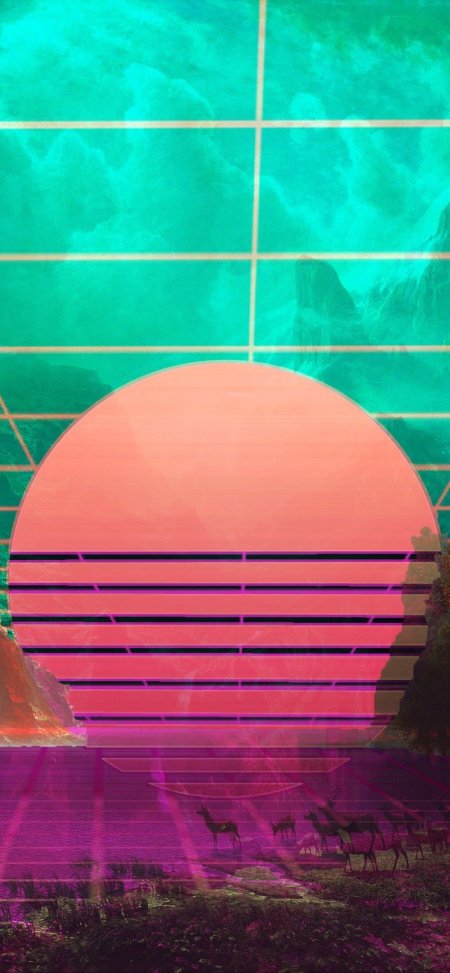 Retrowave sunset