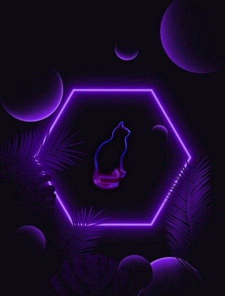 Neon hexagon