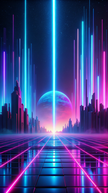 Futuristic neon