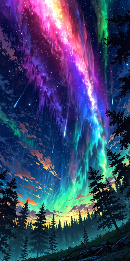 Aurora borealis northern light