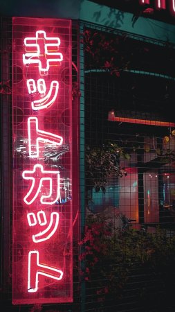 Japan neon signs скачать фон 1080 x 1920