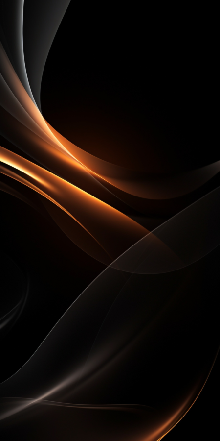 An abstract black and gold background with wavy lines