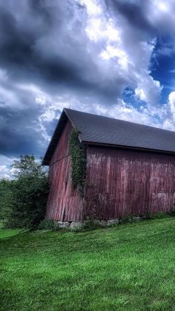 Old barn скачать фон 1424 x 2532