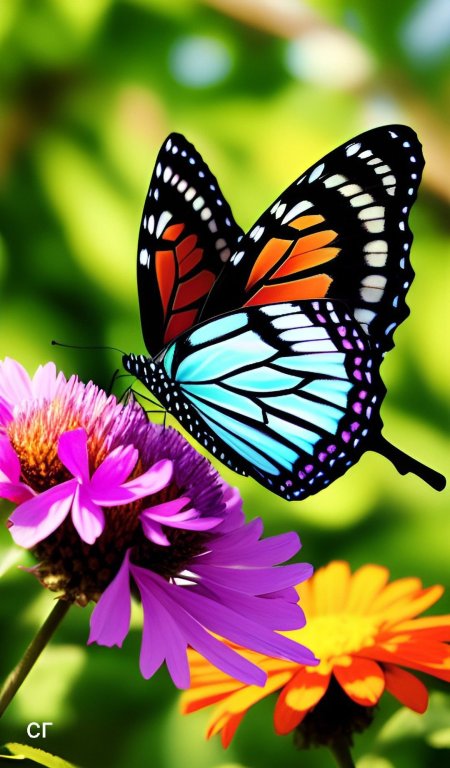 Butterfly on purple flower