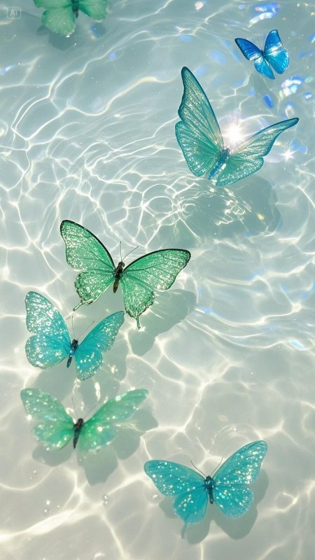 Blue butterfly wallpaper