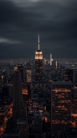Empire state building new york city скачать фон 1424 x 2532