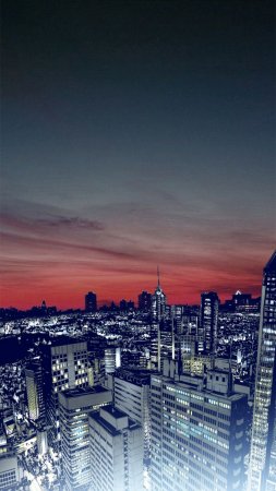 New york city skyline скачать фон 2160 x 3840