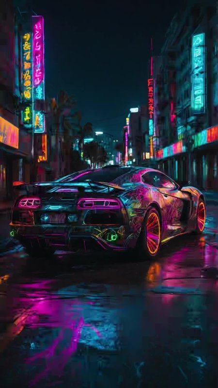 Cyberpunk машина неон