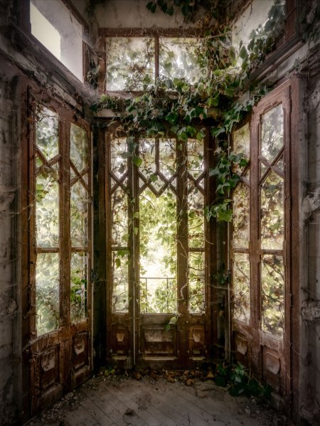 Abandoned courtyard