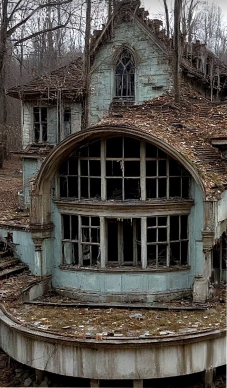 Mysterious abandoned house