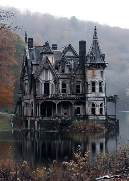 Заброшенный особняк manor house зимой