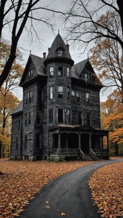 Dark gothic house exterior