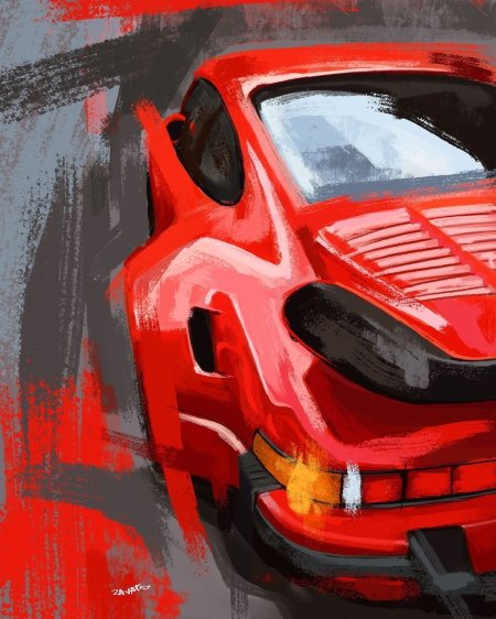 Porsche red