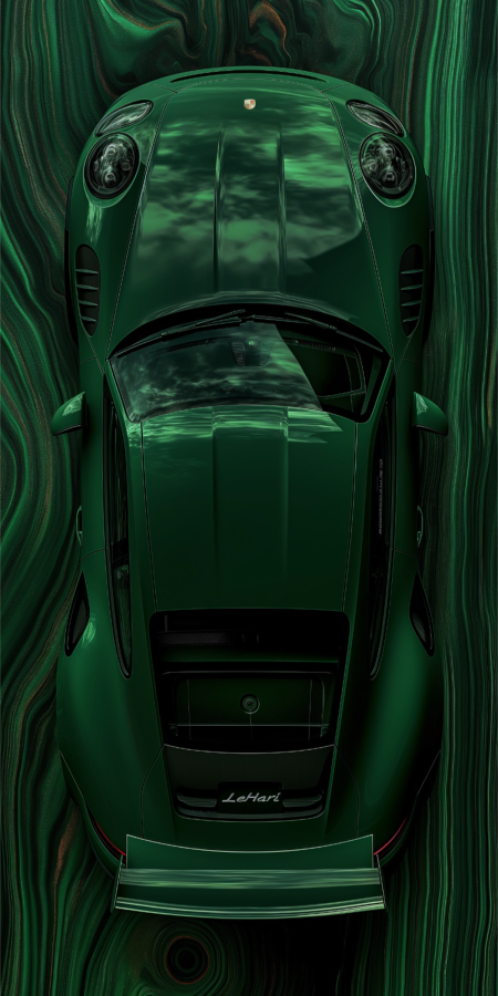 Porsche зеленый