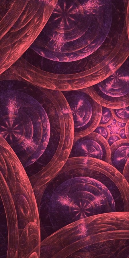 X fractal circles rings art wallpaper