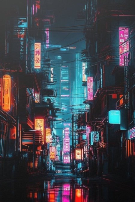 Neon dreams: a journey through cyberpunk city