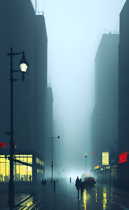 Foggy city