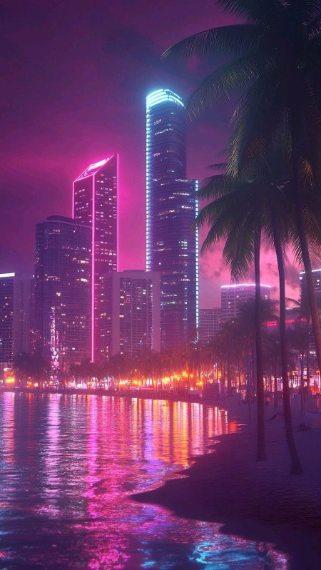 Synthwave sunset