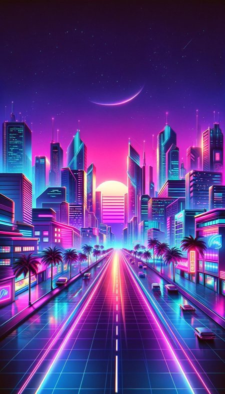 Synthwave city
