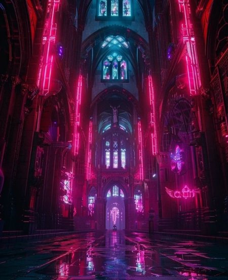 Neon gothic goth