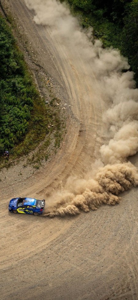 Rally car racing drift
