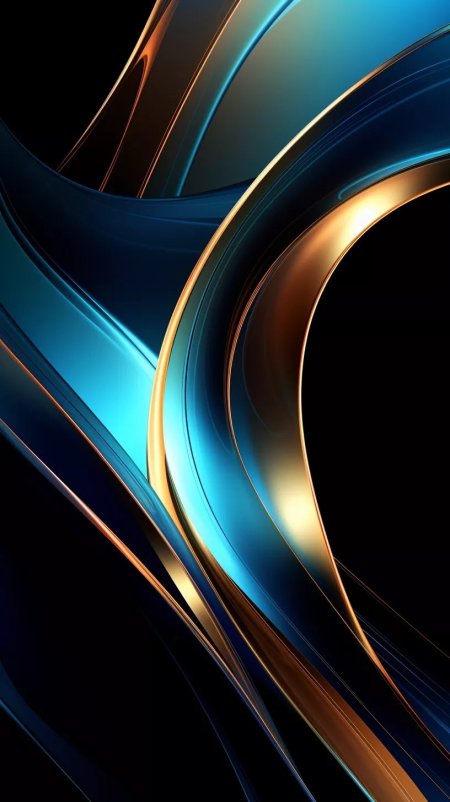 Abstract blue and gold phone wallpaper