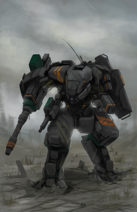 Боевой мех sci fi art