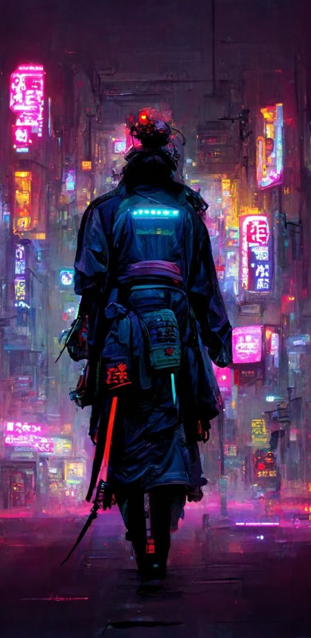 Cyberpunk samurai