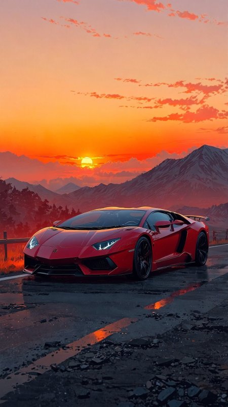 Суперкар lamborghini aventador