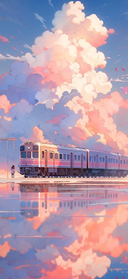 Пейзаж в стиле аниме