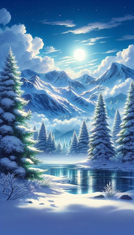 Anime wallpaper winter scenery
