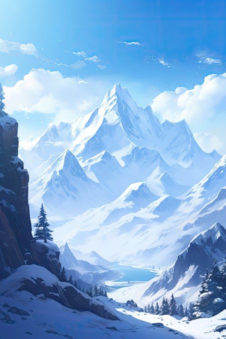 Winter mountain landscape