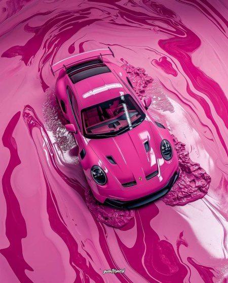 Pink porsche