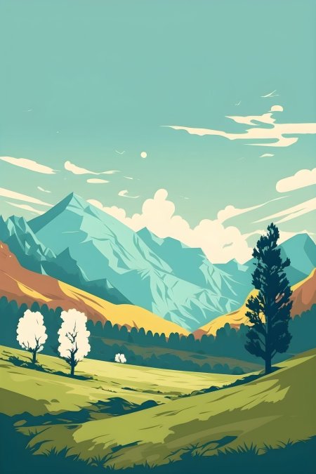 Пейзаж векторный