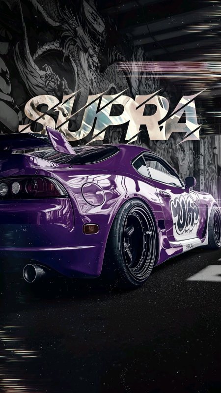 Toyota supra mk tuning фиолетовый